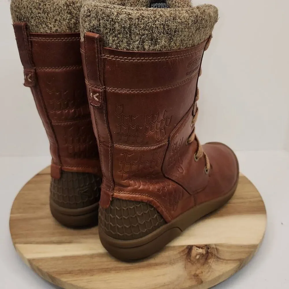 Women's KEEN Fremont Tall Waterproof Boots Size 7.5 Brown